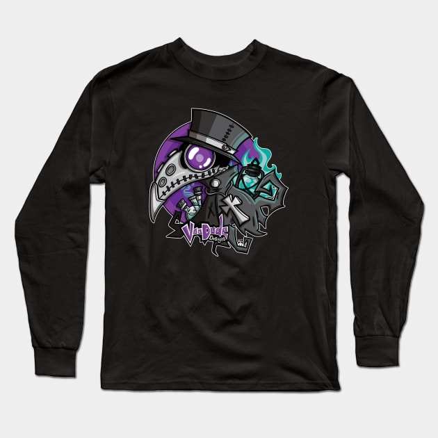 Plague Doctor Long Sleeve T-Shirt by VooDudeDesigns